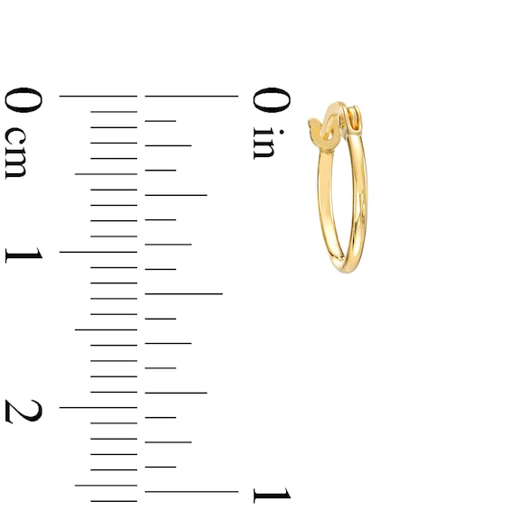 Child's 10mm Hoop Earrings in 10K Tube Hollow Gold