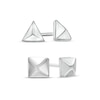 Thumbnail Image 1 of Three-Dimensional Triangle and Square Stud Earrings Set in Sterling Silver
