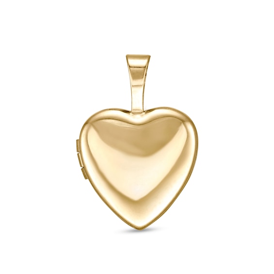 Heart Locket Necklace Charm in 10K Solid Gold