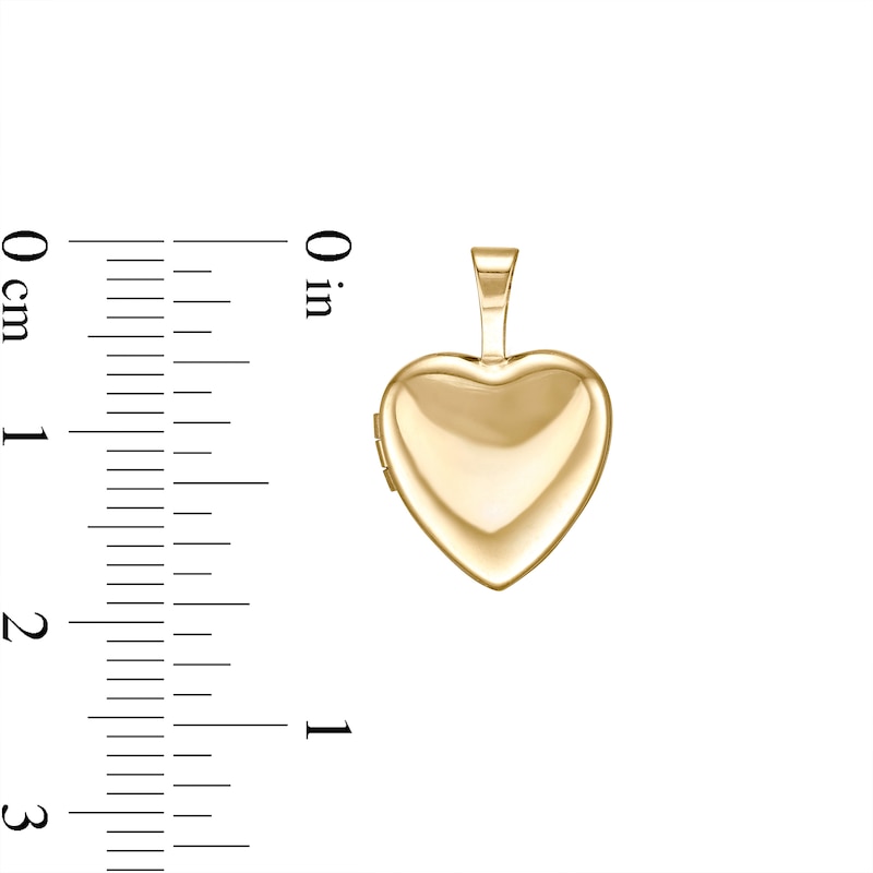 Main Image 3 of Heart Locket Necklace Charm in 10K Solid Gold