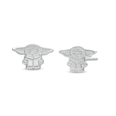 Child's Sterling Silver ©Disney Baby Yoda Textured Studs