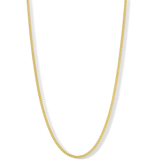 10K Hollow Gold Diamond-Cut Curb Chain