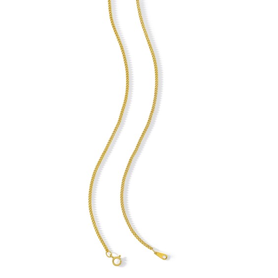 10K Hollow Gold Diamond-Cut Curb Chain - 22"