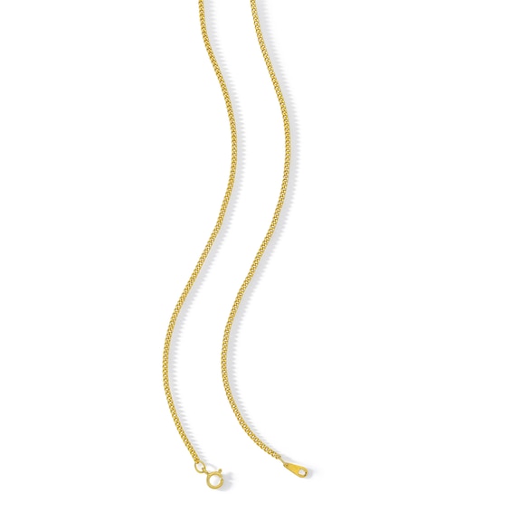 10K Hollow Gold Diamond-Cut Curb Chain - 22"