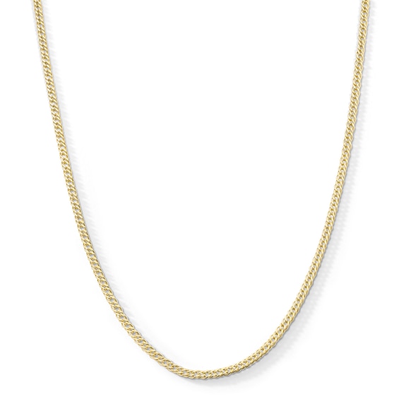 10K Hollow Gold Diamond-Cut Rambo Curb Chain