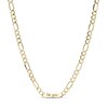 Thumbnail Image 1 of Etched "be you" Link and 080 Gauge Hollow Figaro Chain Necklace in 10K Gold - 18"