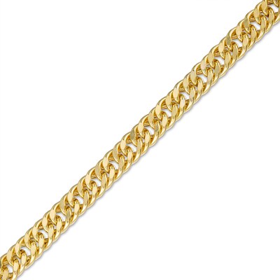 Gauge Diamond-Cut Hollow Double Curb Chain Necklace in 10K Gold