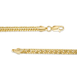 Gauge Diamond-Cut Hollow Double Curb Chain Necklace in 10K Gold