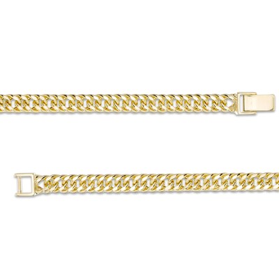 100 Gauge Diamond-Cut Hollow Double Curb Chain Necklace in 10K Gold - 18"