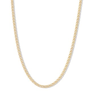10K Hollow Gold Diamond-Cut Rambo Curb Chain - 18"