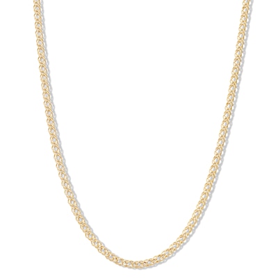 10K Hollow Gold Diamond-Cut Rambo Curb Chain - 18"