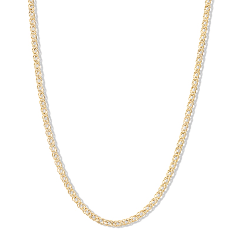10K Hollow Gold Diamond-Cut Rambo Curb Chain - 18"