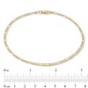 Thumbnail Image 2 of 10K Hollow Gold "be you" Figaro Chain Anklet