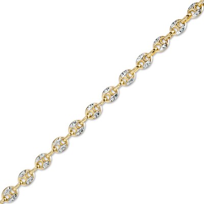 4.7mm Hollow Mariner Chain Two-Tone Bracelet in 10K Gold - 7.5"