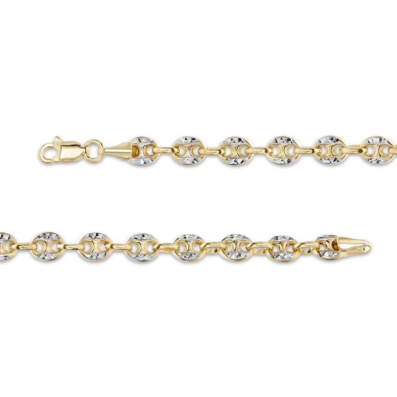 4.7mm Hollow Mariner Chain Two-Tone Bracelet in 10K Gold - 7.5"