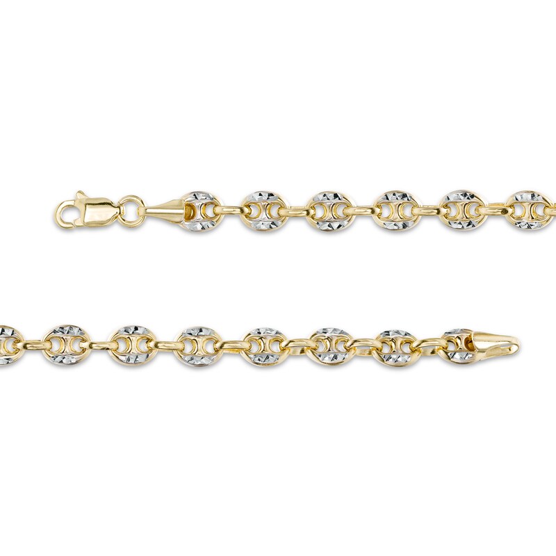 Main Image 2 of 4.7mm Hollow Mariner Chain Two-Tone Bracelet in 10K Gold - 7.5"