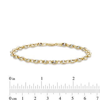 4.7mm Hollow Mariner Chain Two-Tone Bracelet in 10K Gold - 7.5"