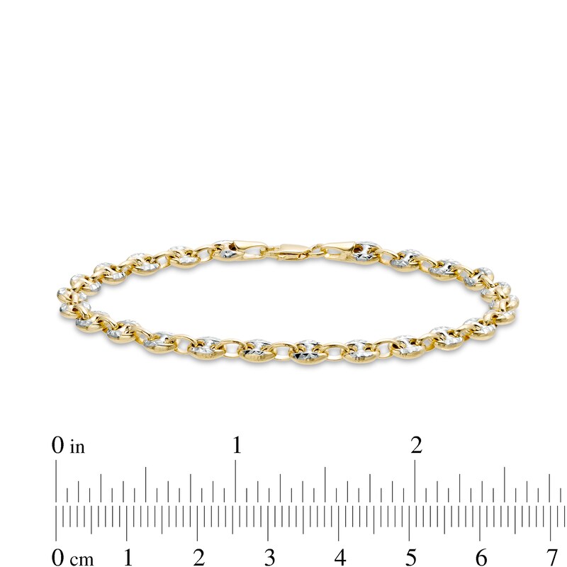 4.7mm Hollow Mariner Chain Two-Tone Bracelet in 10K Gold - 7.5"