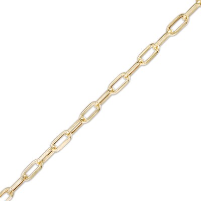 080 Gauge Paper Clip Link Chain Necklace in 10K Semi-Solid Gold - 18"