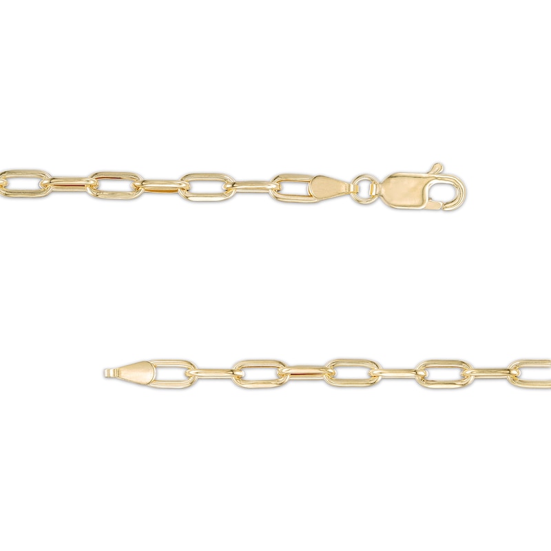 Main Image 3 of 080 Gauge Paper Clip Link Chain Necklace in 10K Semi-Solid Gold - 18"