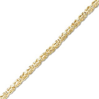 050 Gauge Diamond-Cut Hollow Byzantine Chain Necklace in 10K Gold - 18"