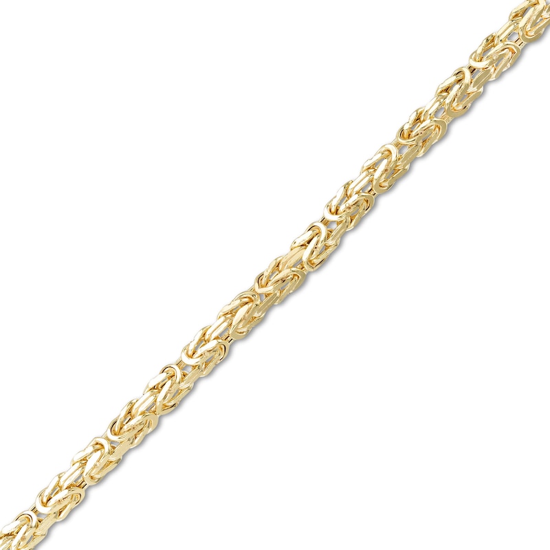 Main Image 2 of 050 Gauge Diamond-Cut Hollow Byzantine Chain Necklace in 10K Gold - 18"