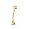 Thumbnail Image 0 of ​​​​​​​10K Gold CZ Curved Barbell - 18G 1/4"