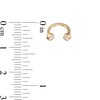 Thumbnail Image 1 of 016 Gauge Cubic Zirconia 8mm Horseshoe in 10K Gold - 5/16"