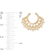 Thumbnail Image 1 of 016 Gauge 8mm Textured Scallop Fan Vintage-Style Nose Ring in 14K Gold - 5/16"