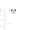 Thumbnail Image 4 of Child's Black Crystal with Black, Brown and White Enamel Panda, Cat and Dog Stud Earrings Set in Sterling Silver