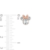 Thumbnail Image 2 of Child's Crystal ©Disney Minnie Mouse Stud Earrings in 14K Rose Gold Over Silver