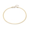 Thumbnail Image 1 of Made in Italy 024 Gauge Solid Herringbone Chain Anklet in 10K Gold