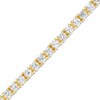 Thumbnail Image 1 of 3mm Cubic Zirconia Tennis Bracelet in 18K Gold Over Silver - 7.25&quot;