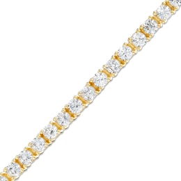 3mm Cubic Zirconia Tennis Bracelet in 18K Gold Over Silver - 7.25&quot;