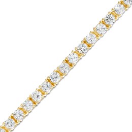 3mm Cubic Zirconia Tennis Bracelet in 18K Gold Over Silver - 7.25&quot;