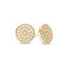 Thumbnail Image 0 of Cubic Zirconia Pavé Disc Stud Earrings in 18K Gold Over Silver