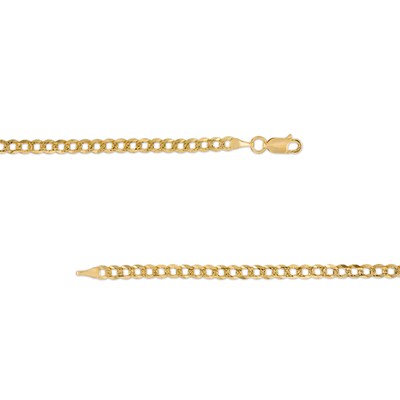 Gauge Diamond-Cut Pavé Curb Chain Bracelet in 10K Solid Gold