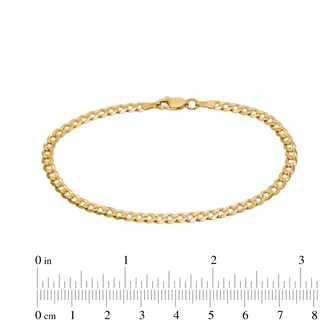 Gauge Diamond-Cut Pavé Curb Chain Bracelet in 10K Solid Gold
