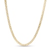 Thumbnail Image 1 of 10K Solid Gold Diamond-Cut Pavé Curb Chain - 20"