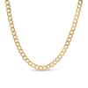 Thumbnail Image 0 of 120 Gauge Diamond-Cut Pavé Curb Chain Necklace in 10K Solid Gold - 22"
