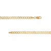 Thumbnail Image 1 of 120 Gauge Diamond-Cut Pavé Curb Chain Necklace in 10K Solid Gold - 22"