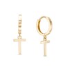 Thumbnail Image 0 of 8.0mm Uppercase "T" Initial Drop Earrings in 10K Gold Casting Solid