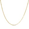 016 Gauge Solid Mini Disc Station Rolo Chain Necklace in Brass with Gold Flash - 26"
