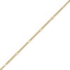 016 Gauge Solid Mini Disc Station Rolo Chain Necklace in Brass with Gold Flash - 26"