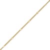 016 Gauge Solid Mini Disc Station Rolo Chain Necklace in Brass with Gold Flash - 26"