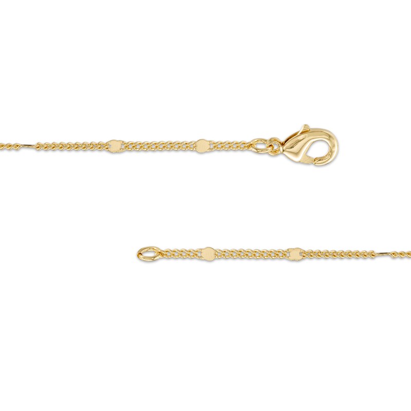 016 Gauge Solid Mini Disc Station Rolo Chain Necklace in Brass with Gold Flash - 26"