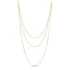 Thumbnail Image 0 of Mirror Flat-Link Chain Triple Strand Necklace in 18K Gold Over Silver