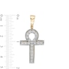Thumbnail Image 1 of 1/5 CT. T.W. Composite Diamond Ankh Necklace Charm in Sterling Silver with 14K Gold Plate