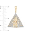 Thumbnail Image 1 of 14K Gold Plated 1/10 CT. T.W. Diamond Pharaoh in Pyramid Necklace Charm