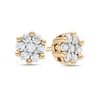 Thumbnail Image 0 of 1/4 CT. T.W. Composite Diamond Flower Stud Earrings in 10K Gold